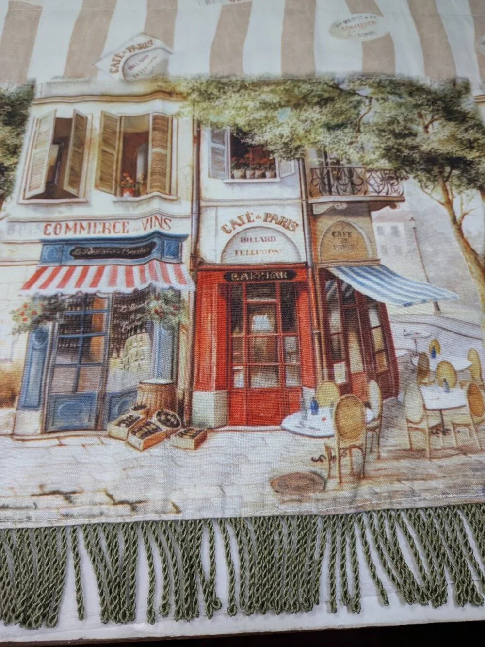 French Paris Cafe Bistro Window Valance Tier Curtains Pair Tweel Home 29